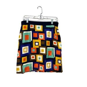 Kate Spade Silk Color Block Pencil Skirt Size 8